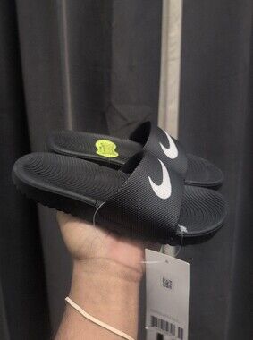 Nike Kawa Slide Sandals Black/White Size 13C NWOB